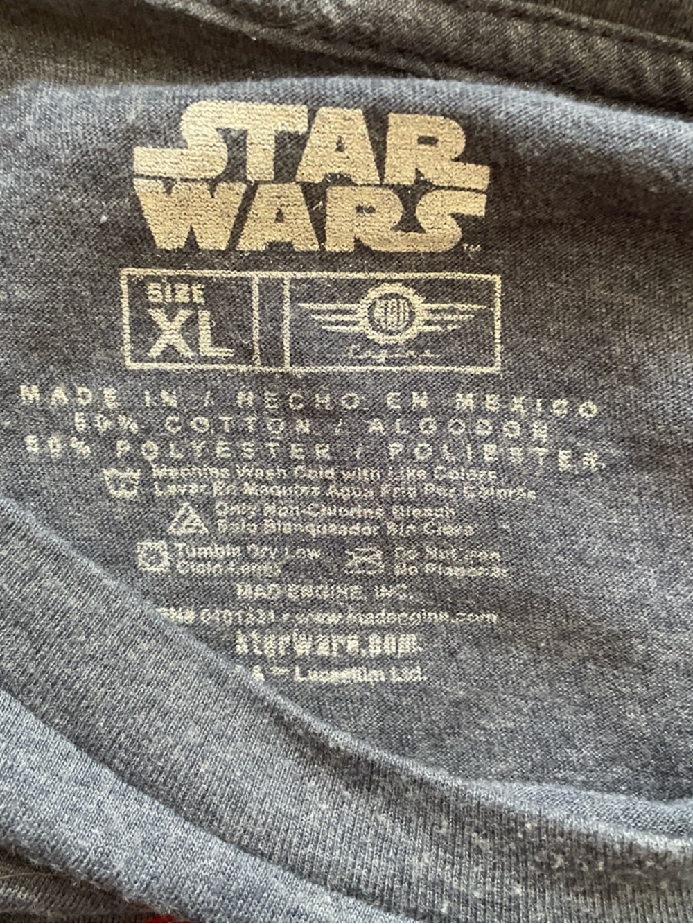 Star Wars Men's Gray Graphic Tee with Millennium Falcon - Picture 3 of 3